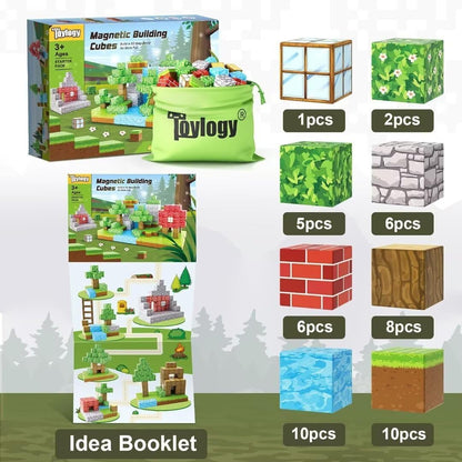 Magnetic Blocks 1 Inch Magnetic Building Blocks for Kids Age 3-5 5-7 6-8