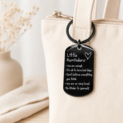 Women'S Minimalist Lightweight "You Are Enough" Slogan Keychain - Unisex Fashion Accessory, Daily Wear Item, Womens Gifts for Friends