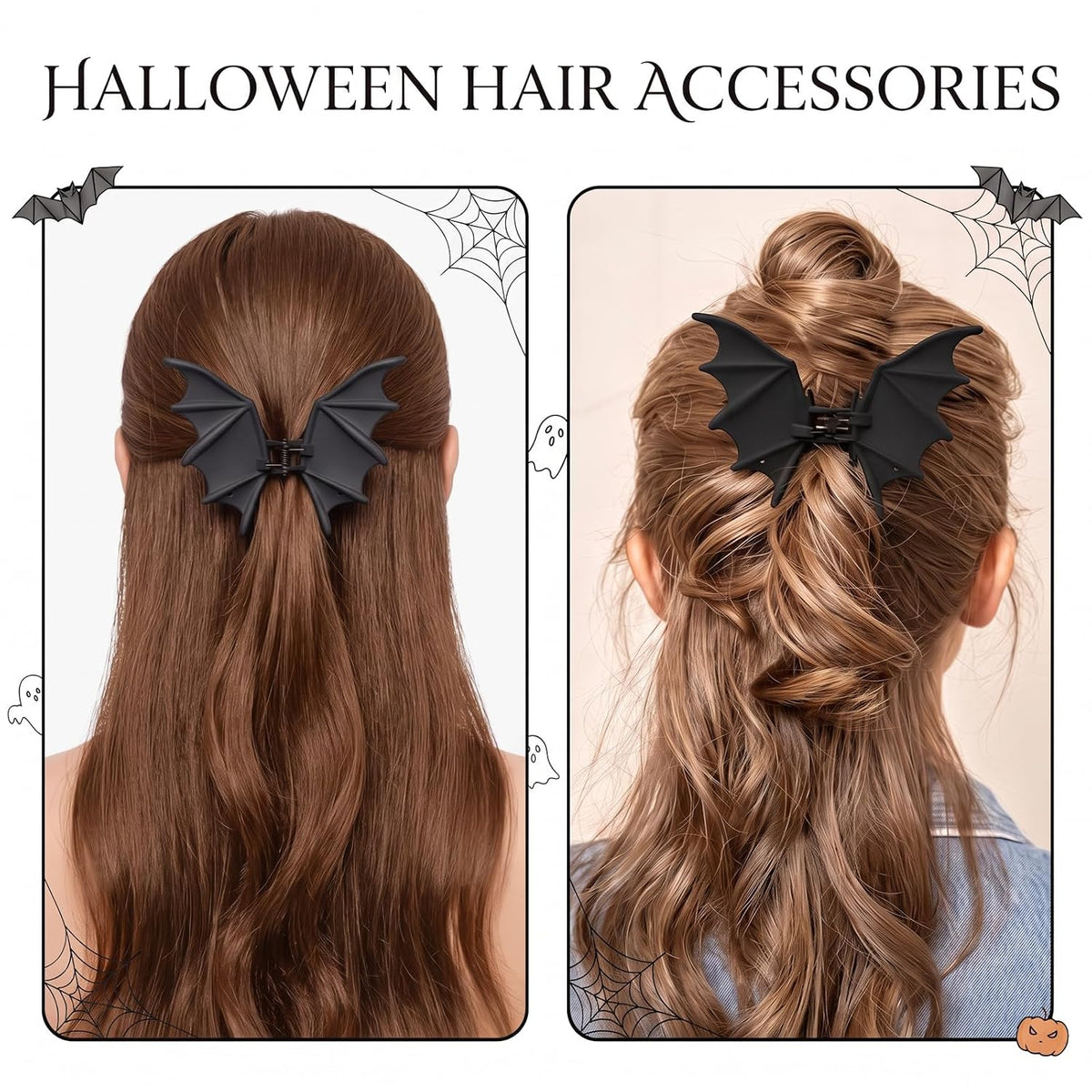 Bat Metal Hair Claw Clip Halloween Goth Accessories for Women Girl