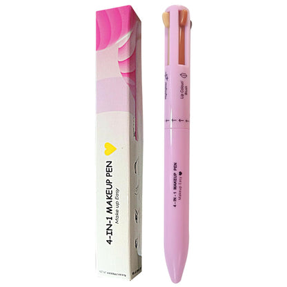 4 in 1 Makeup Pen Multifunctional Makeup Pencil from Eyeliner Lip Liner Brow Pencil Make up Pen Brow Pen Travel Makeup Pen Makeup Pencil and Highlighter Easy-To-Apply ＆ Compact Makeup Accessories