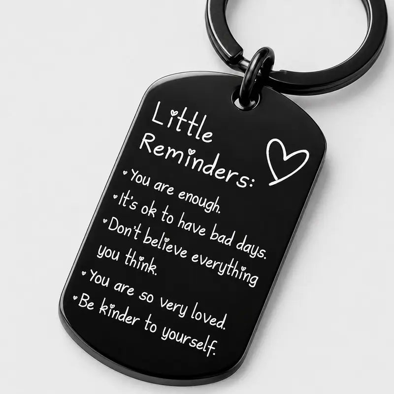 Women'S Minimalist Lightweight "You Are Enough" Slogan Keychain - Unisex Fashion Accessory, Daily Wear Item, Womens Gifts for Friends