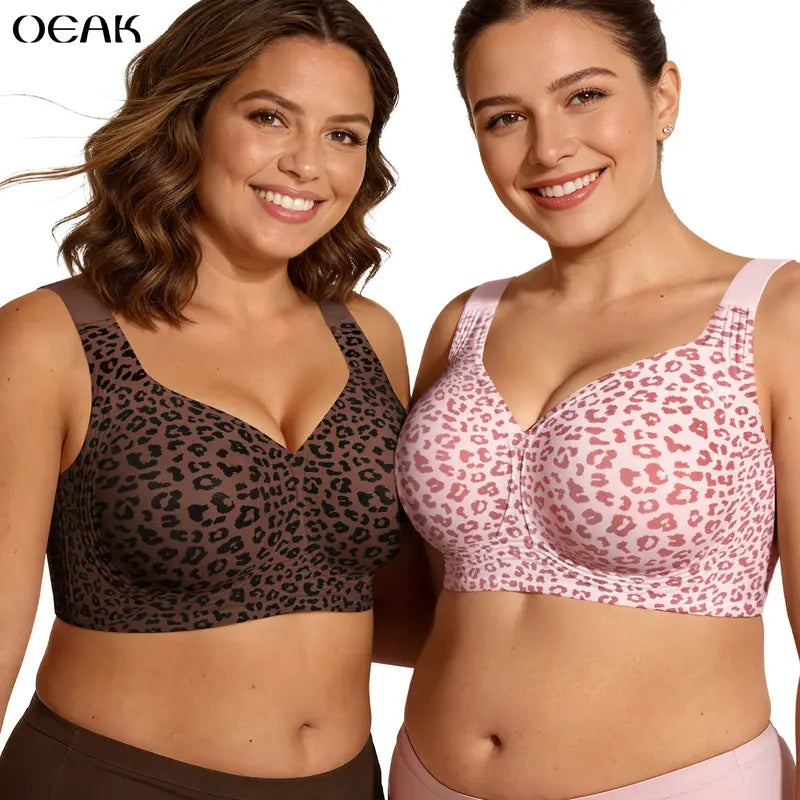 OEAK Women Jelly Bras Wirefree Full Coverage No Underwire Everyday Bras Comfortable Wireless Padded Tshirt Bra