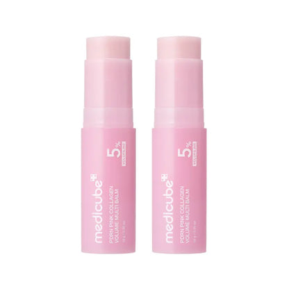 [Medicube] PDRN Pink Collagen Volume Multi Balm | All in One Volufiline, PDRN, NAD Stick for Youthful-Looking, Helping Look of Fine Lines, Firming Care, Anti-Aging Care | for Under-Eyes, Neck, Forehead, Smile Lines, Lip Care | Korean Skincare
