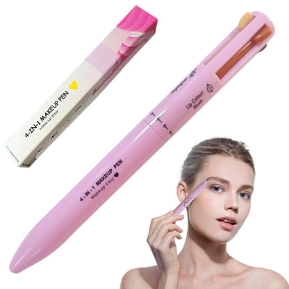 4 in 1 Makeup Pen Multifunctional Makeup Pencil from Eyeliner Lip Liner Brow Pencil Make up Pen Brow Pen Travel Makeup Pen Makeup Pencil and Highlighter Easy-To-Apply ＆ Compact Makeup Accessories