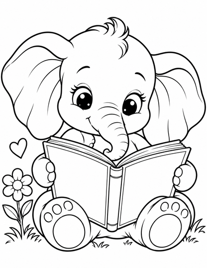 Little Trunk Adventures: A Cozy Coloring Book of Baby Elephant Fun