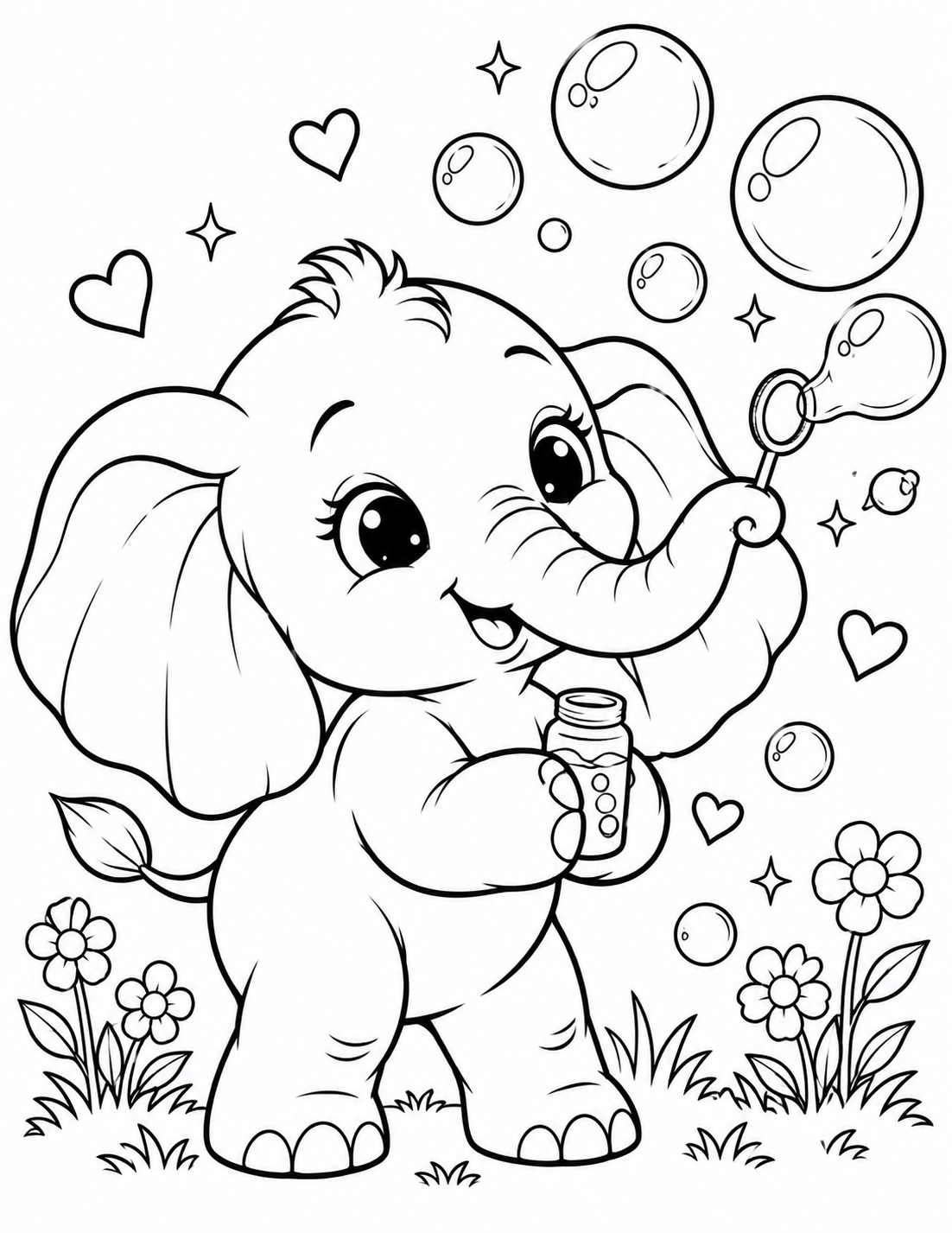 Little Trunk Adventures: A Cozy Coloring Book of Baby Elephant Fun