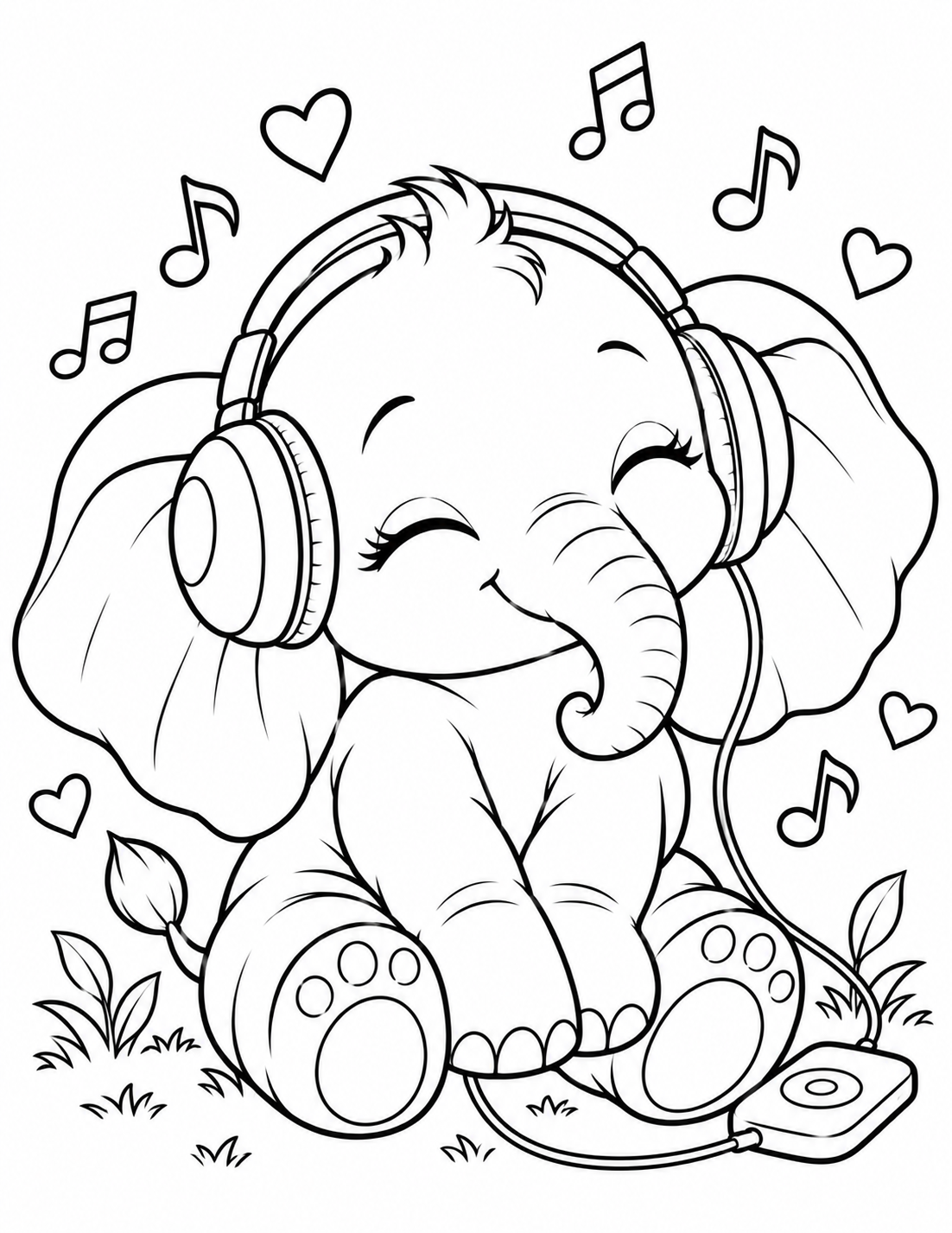 Little Trunk Adventures: A Cozy Coloring Book of Baby Elephant Fun