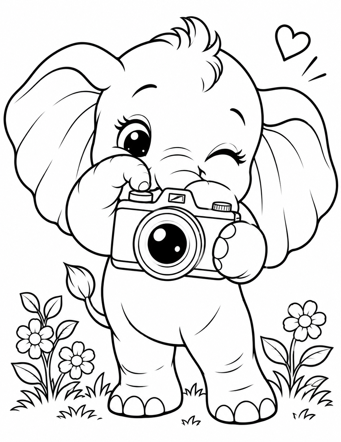 Little Trunk Adventures: A Cozy Coloring Book of Baby Elephant Fun