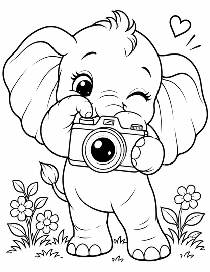 Little Trunk Adventures: A Cozy Coloring Book of Baby Elephant Fun