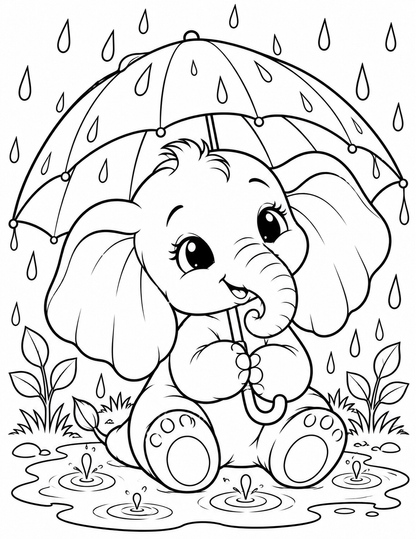 Little Trunk Adventures: A Cozy Coloring Book of Baby Elephant Fun