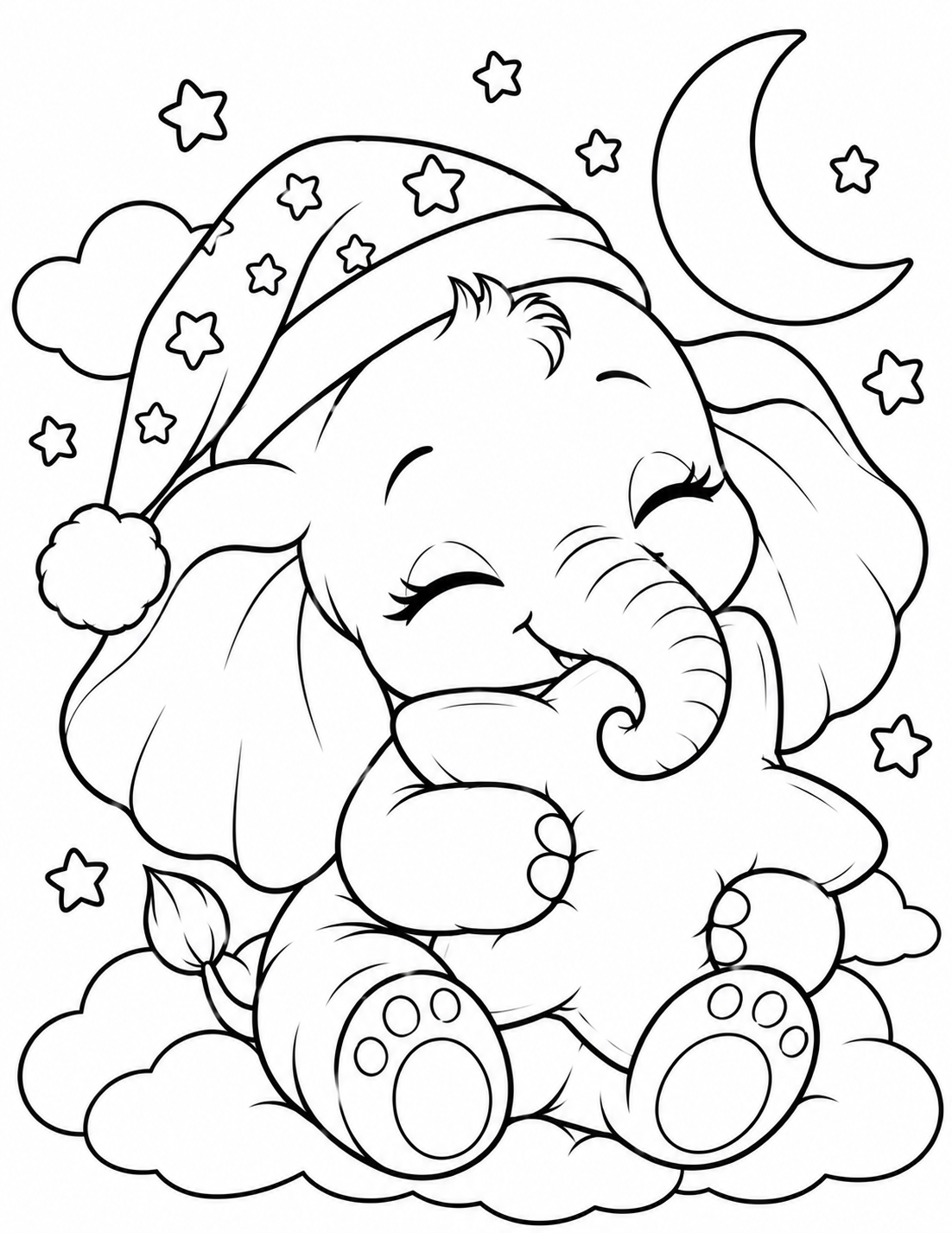Little Trunk Adventures: A Cozy Coloring Book of Baby Elephant Fun