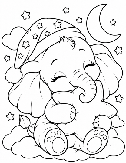 Little Trunk Adventures: A Cozy Coloring Book of Baby Elephant Fun