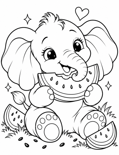Little Trunk Adventures: A Cozy Coloring Book of Baby Elephant Fun