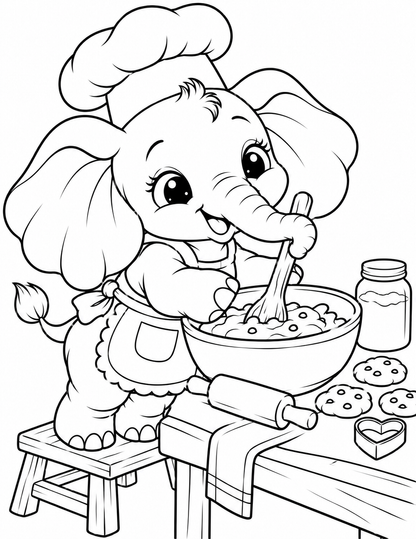 Little Trunk Adventures: A Cozy Coloring Book of Baby Elephant Fun