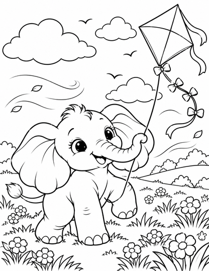 Little Trunk Adventures: A Cozy Coloring Book of Baby Elephant Fun