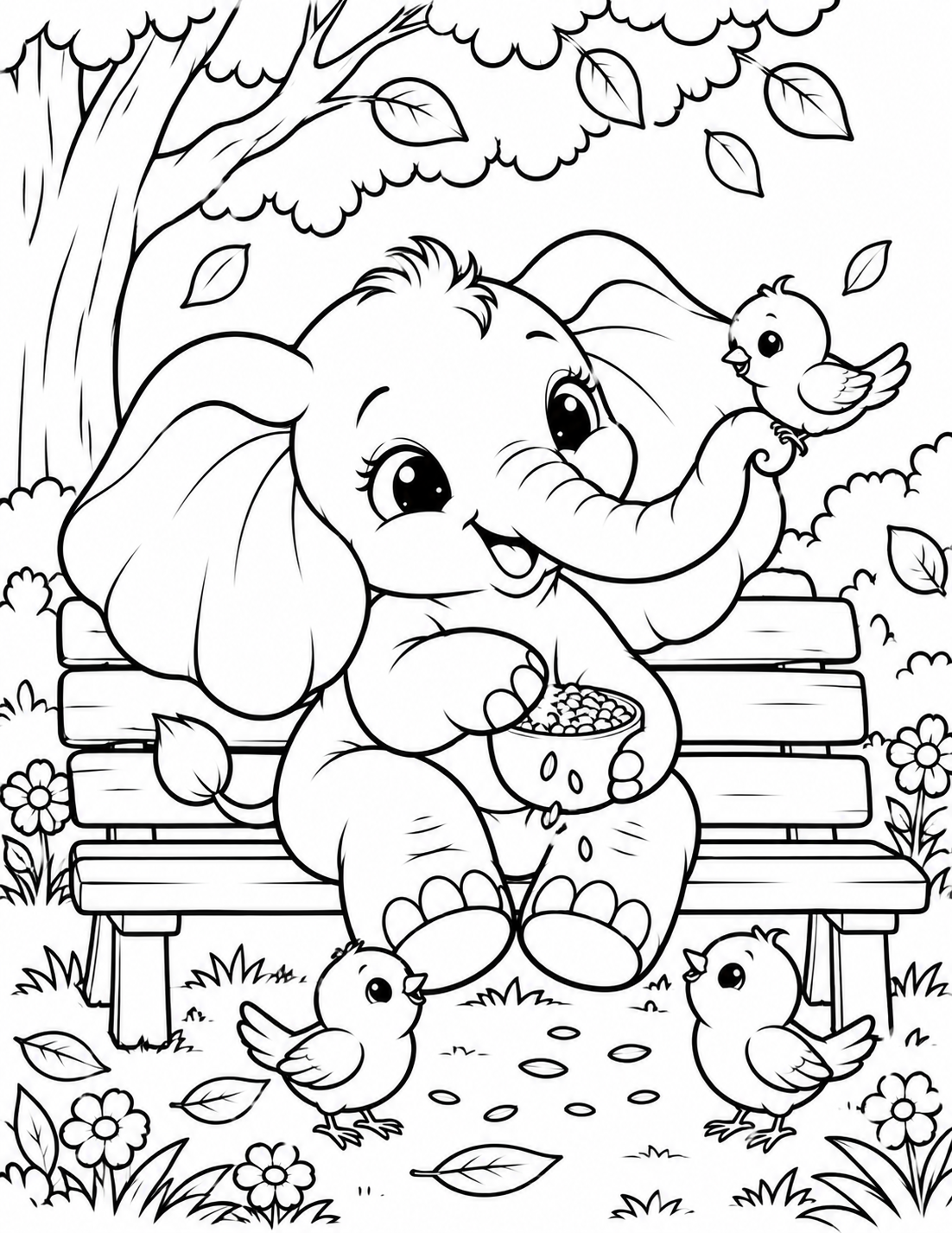 Little Trunk Adventures: A Cozy Coloring Book of Baby Elephant Fun