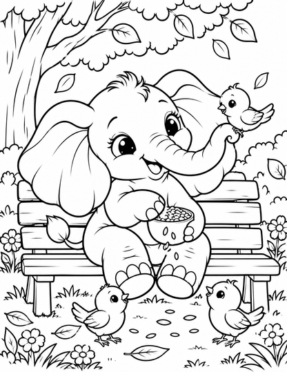 Little Trunk Adventures: A Cozy Coloring Book of Baby Elephant Fun