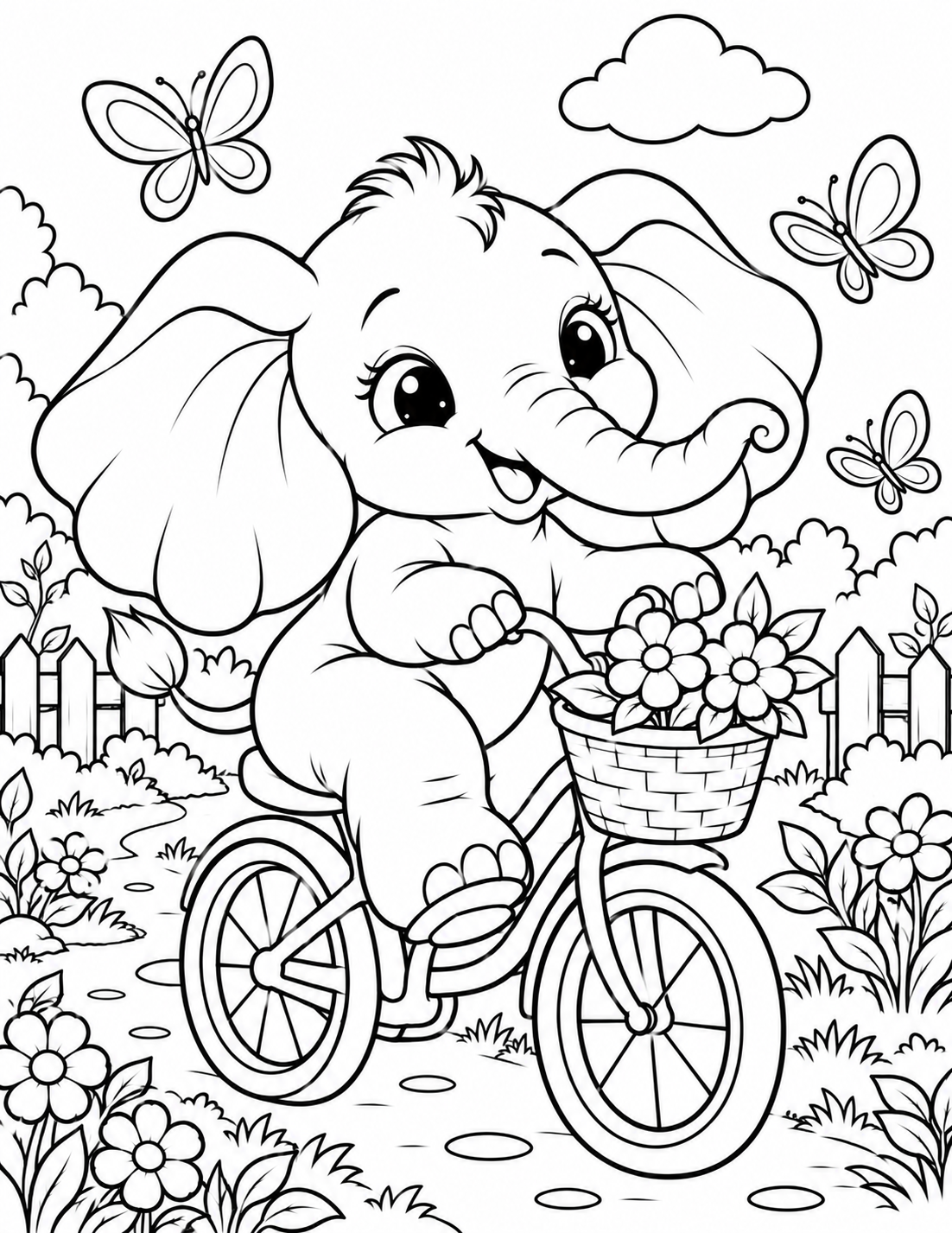 Little Trunk Adventures: A Cozy Coloring Book of Baby Elephant Fun