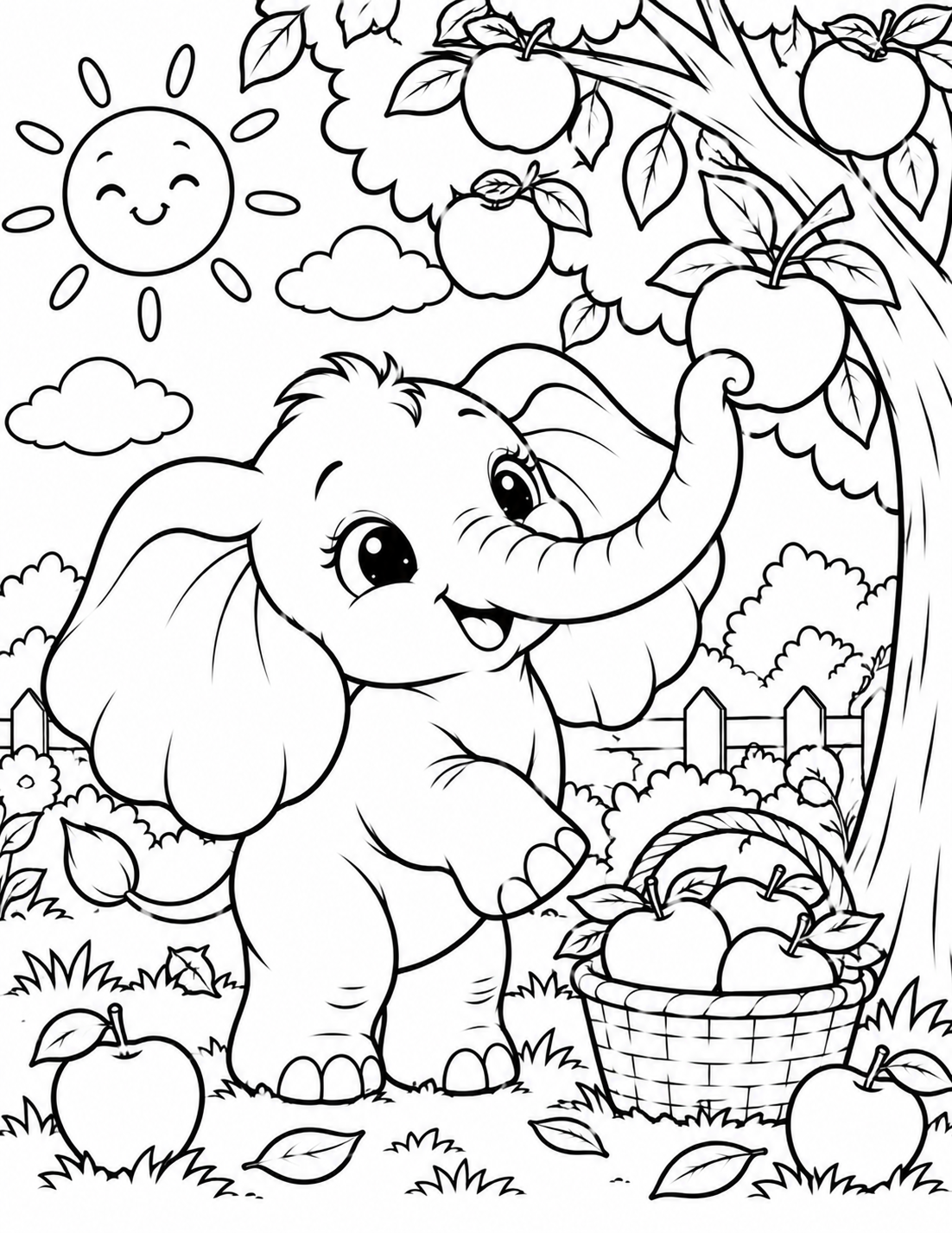 Little Trunk Adventures: A Cozy Coloring Book of Baby Elephant Fun