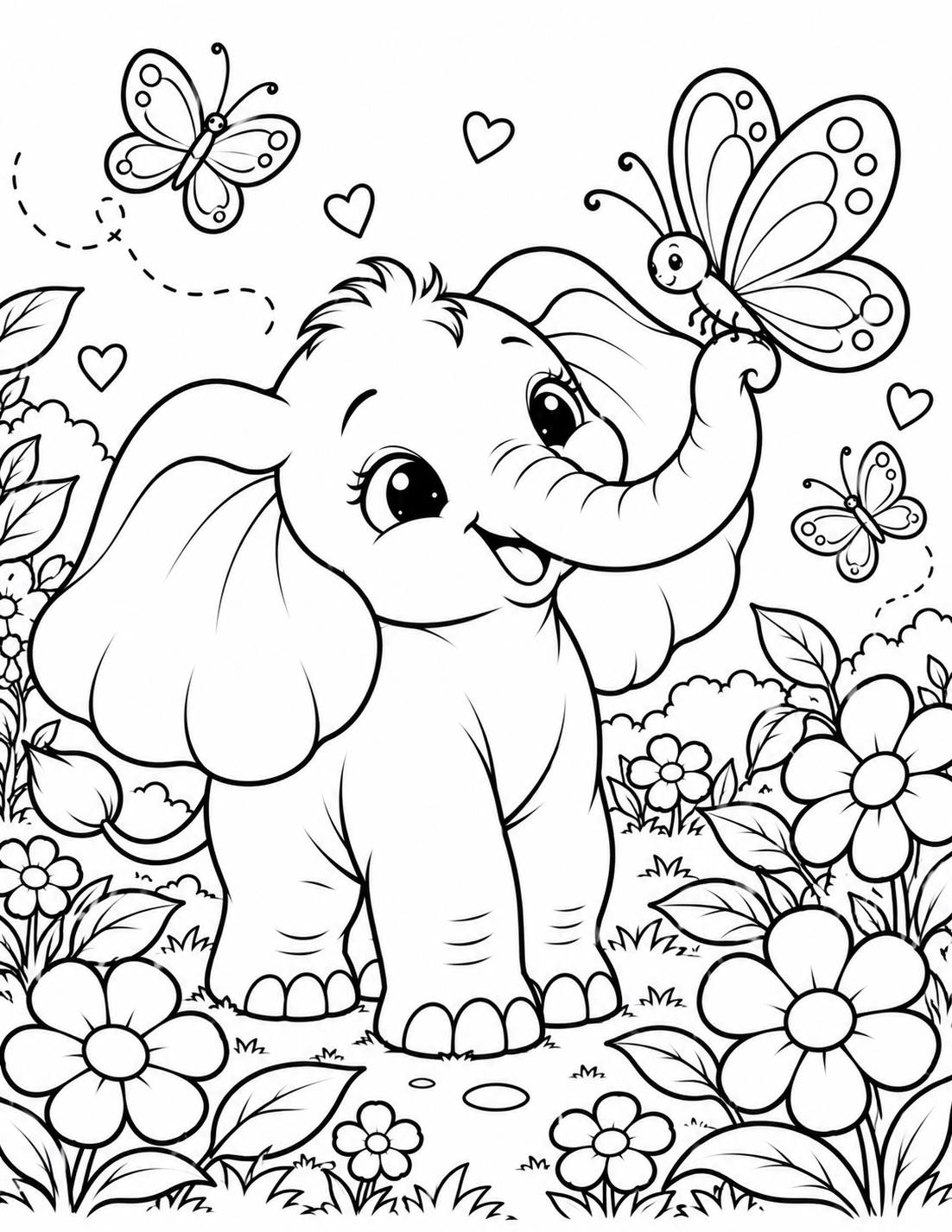 Little Trunk Adventures: A Cozy Coloring Book of Baby Elephant Fun