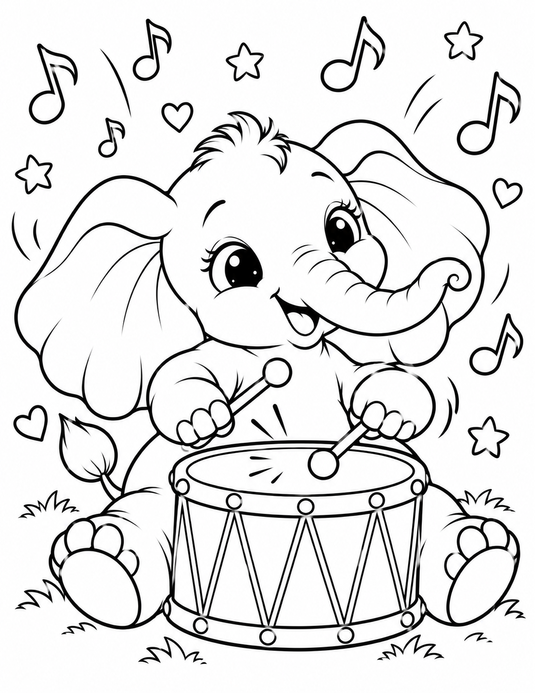 Little Trunk Adventures: A Cozy Coloring Book of Baby Elephant Fun