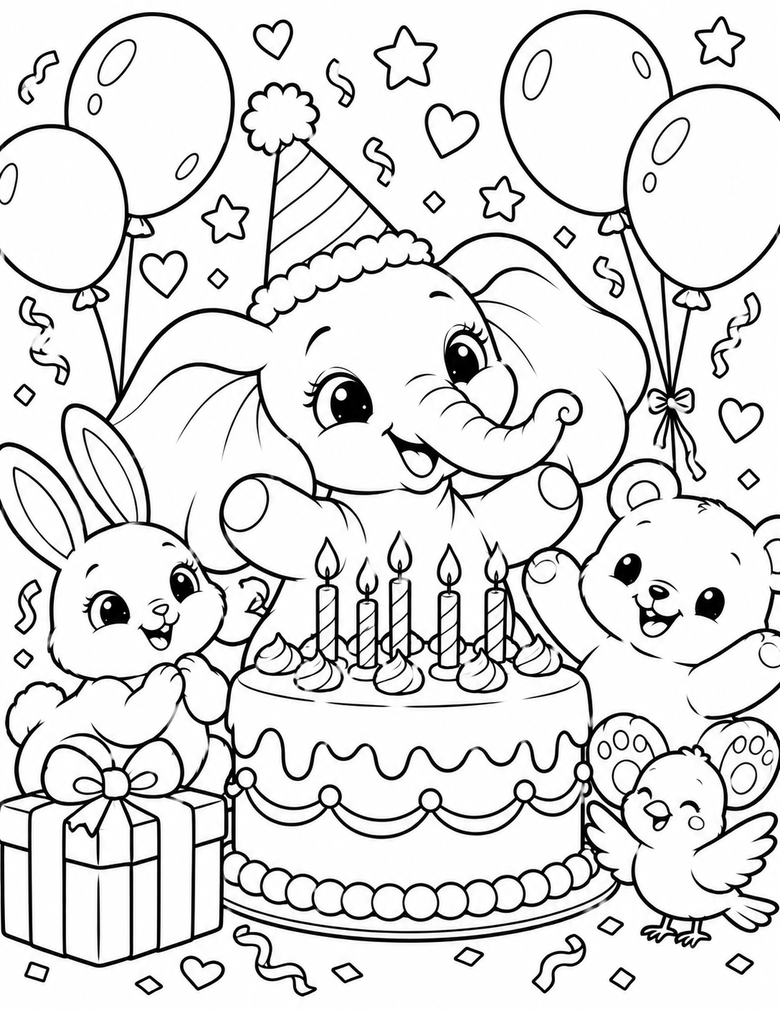 Little Trunk Adventures: A Cozy Coloring Book of Baby Elephant Fun