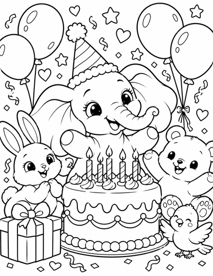 Little Trunk Adventures: A Cozy Coloring Book of Baby Elephant Fun