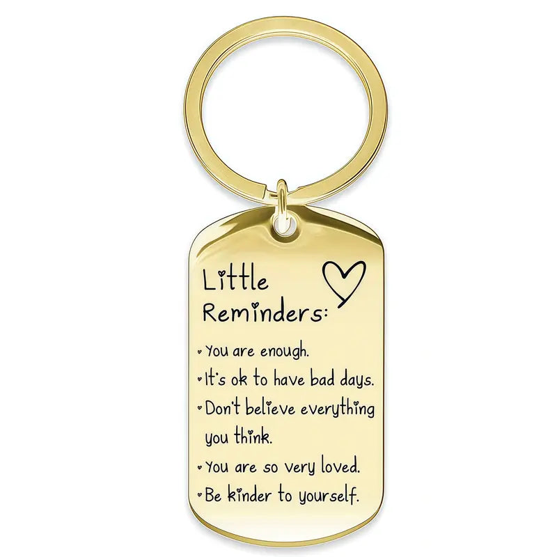 Women'S Minimalist Lightweight "You Are Enough" Slogan Keychain - Unisex Fashion Accessory, Daily Wear Item, Womens Gifts for Friends