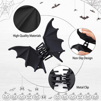 Bat Metal Hair Claw Clip Halloween Goth Accessories for Women Girl
