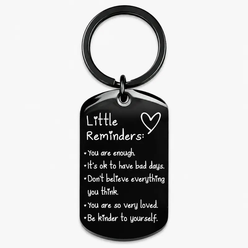 Women'S Minimalist Lightweight "You Are Enough" Slogan Keychain - Unisex Fashion Accessory, Daily Wear Item, Womens Gifts for Friends