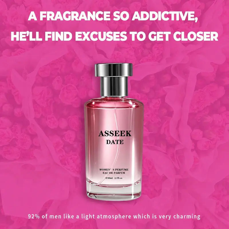 ASSEEK DATE Eau De Perfume 80Ml (2.7Fl Oz) - Aromatic Chic Gourmand, Long Lasting Vanilla Caramel Scent, Adults, Back to School, Gifts for Women