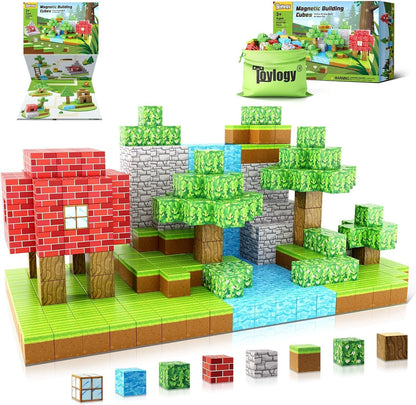 Magnetic Blocks 1 Inch Magnetic Building Blocks for Kids Age 3-5 5-7 6-8