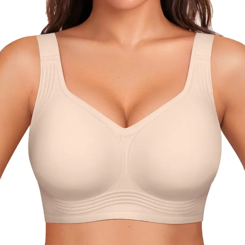OEAK Women Jelly Bras Wirefree Full Coverage No Underwire Everyday Bras Comfortable Wireless Padded Tshirt Bra
