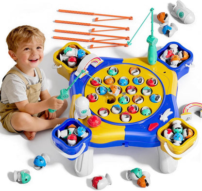 Magnetic Fishing Game for Kids Toddlers Ages 1-3 3-5 5-7, Blue