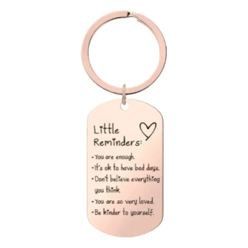 Women'S Minimalist Lightweight "You Are Enough" Slogan Keychain - Unisex Fashion Accessory, Daily Wear Item, Womens Gifts for Friends
